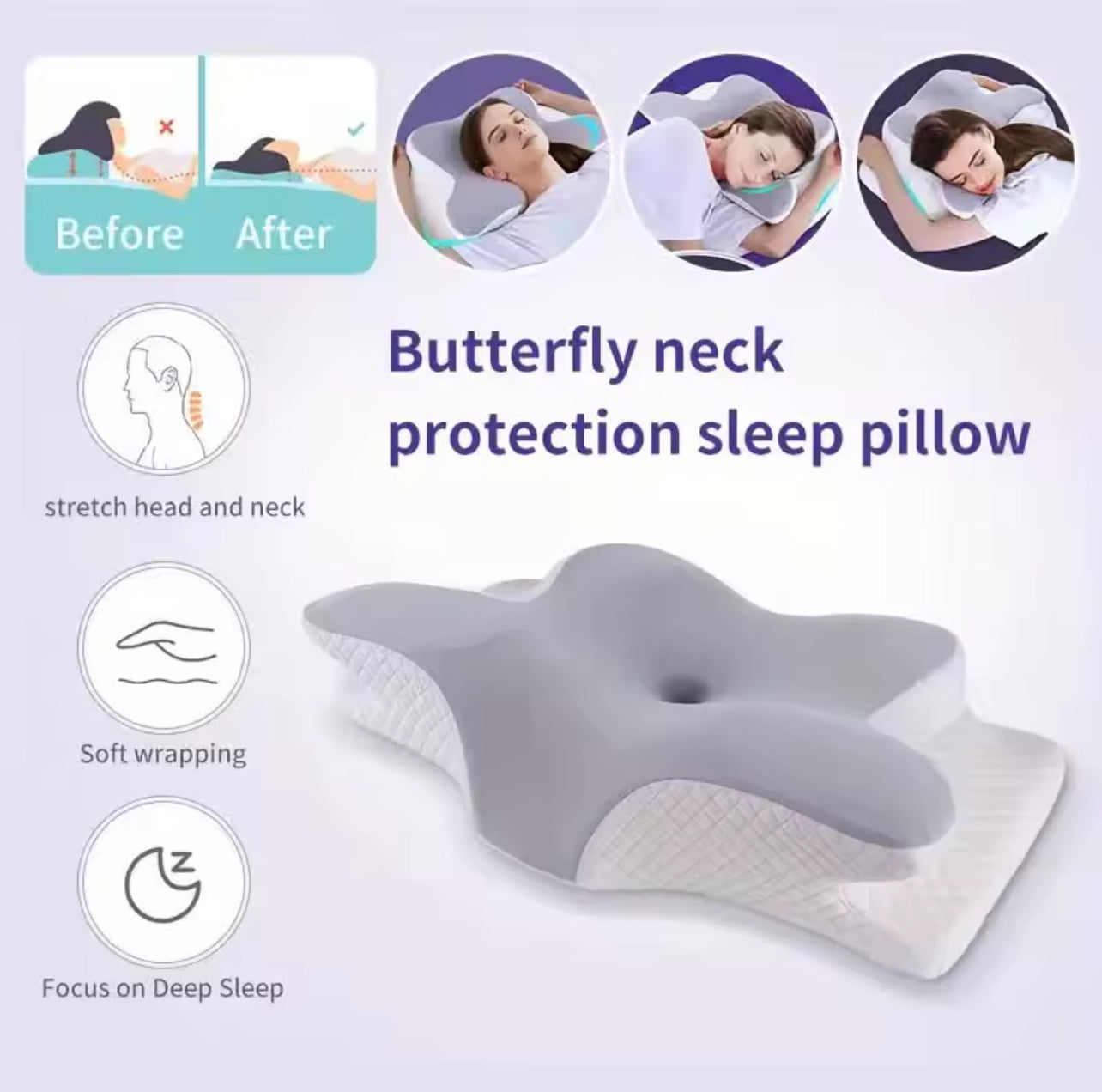 Butterfly Comfort Memory Pillow